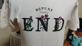 Camiseta  bordada.Marca Repunt Brisa