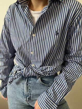 Camicione Polo Ralph Lauren righe blu/bianco