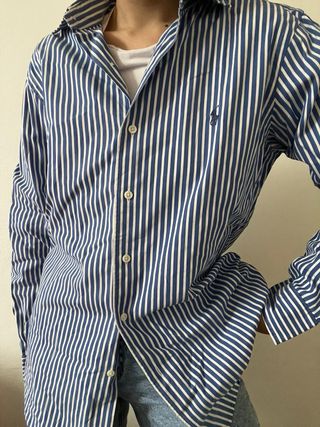 Camicione Polo Ralph Lauren righe blu/bianco