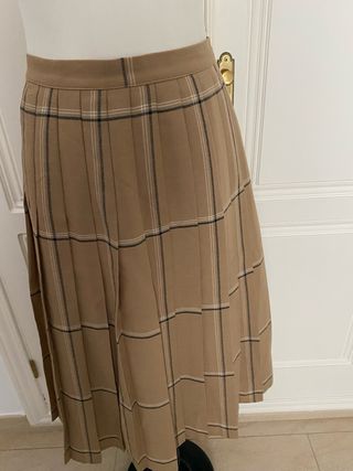 Falda vintage plisada tartán
