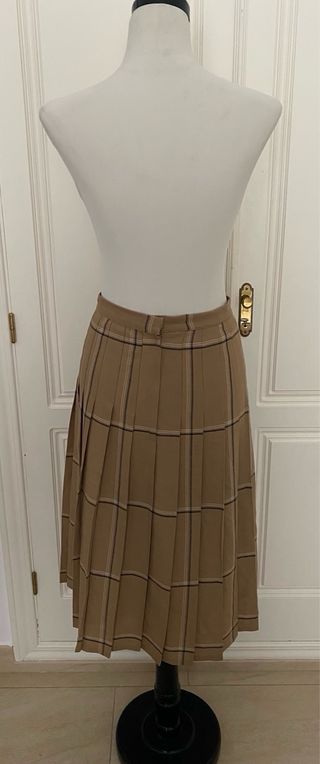 Falda vintage plisada tartán