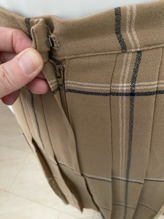 Falda vintage plisada tartán