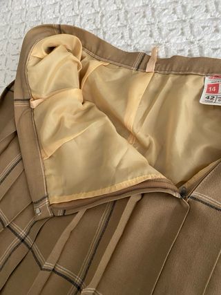 Falda vintage plisada tartán