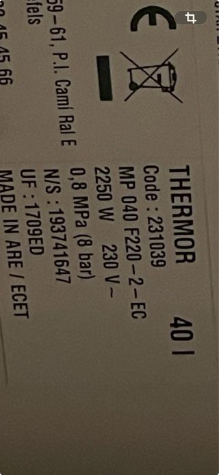 Calentador Thermor 50L