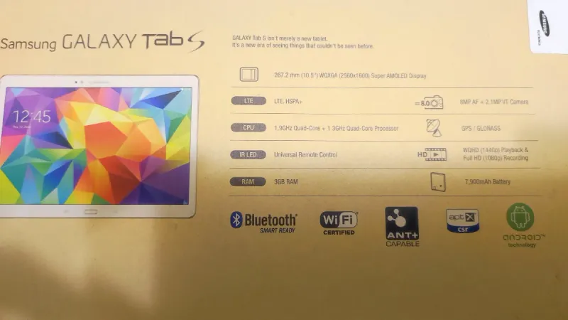 Samsung Galaxy Tab S SM-T805 10.5 Blanco wifi+Sim afbeelding 10