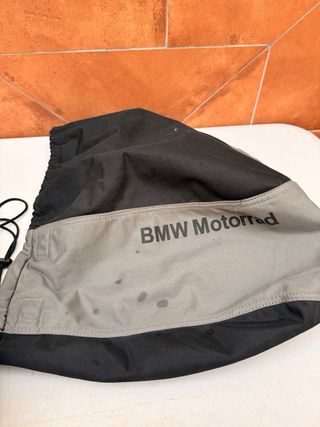Casco Moto BMW Azul y Blanco con Funda