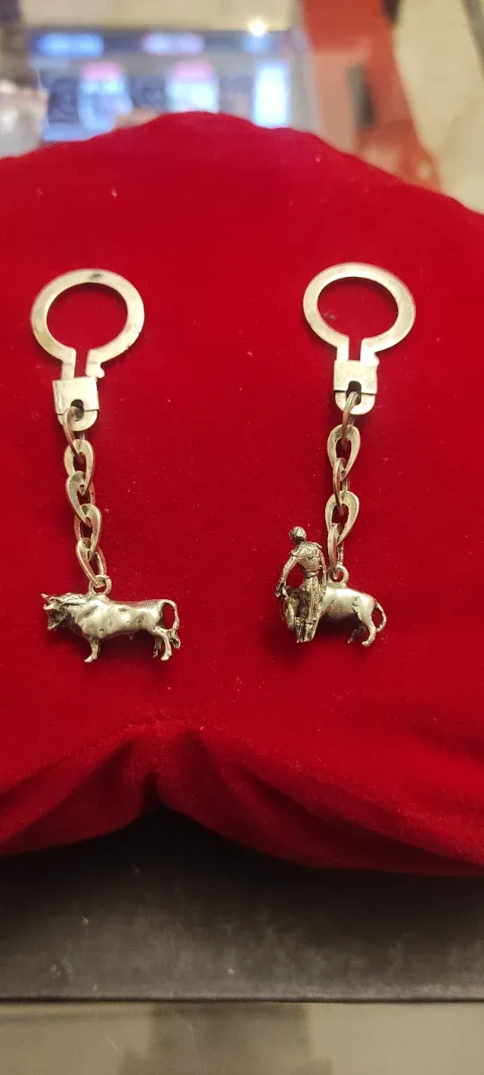 Llavero Plata de Ley Toro y Torero