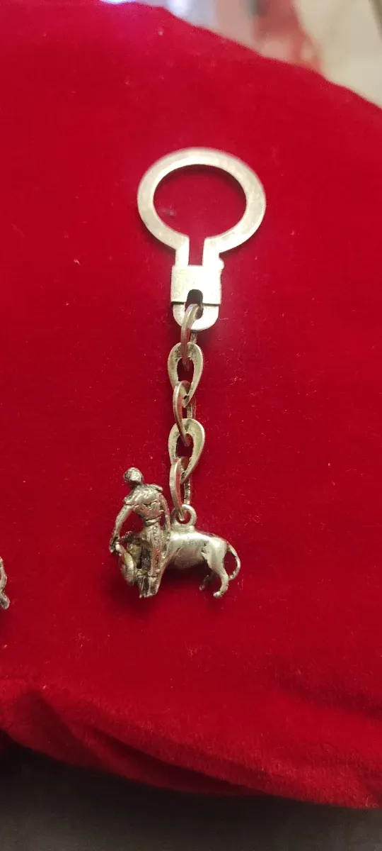 Llavero Plata de Ley Toro y Torero