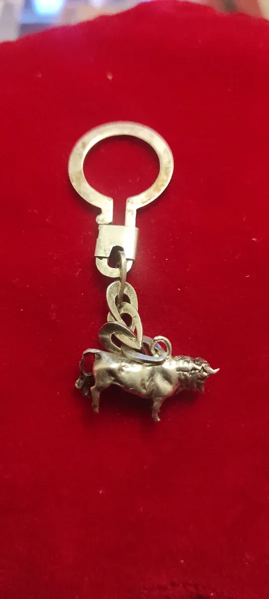 Llavero Plata de Ley Toro y Torero