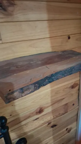 Estantes madera hierro forjado