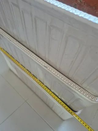 Lote 3 jardineras cerámica beige/blanco