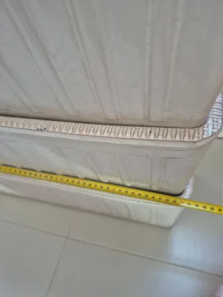 Lote 3 jardineras cerámica beige/blanco