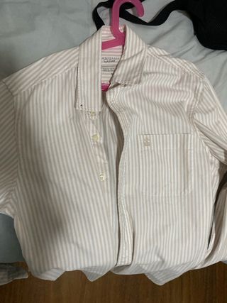 Camisa Cortefiel Rayas Beige Talla M