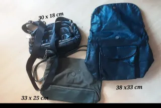 Lote 3 borse nere e verdi