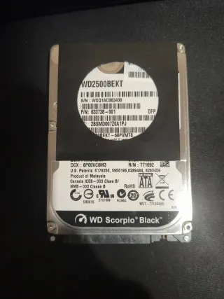 Disco WD Scorpio Black 250GB