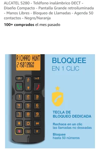 Teléfono Inalámbrico Alcatel S280 DECT