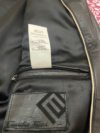 Chaqueta de piel Emidio Tucci negra
