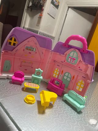 Casita Maletín Juguete Rosa y Lila