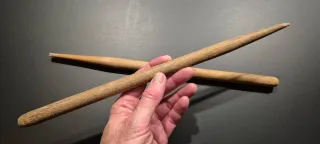 Baquetas tambor antiguas auténticas madera años 50