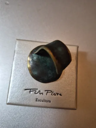 Anillo Bronce Fili Plaza Escultora, hecho a mano