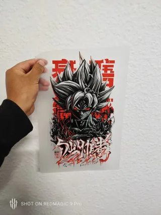 Diseños DTF Negro y Rojo