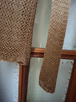 Cardigan donna sfumato marrone/oro