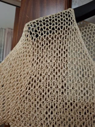 Cardigan donna sfumato marrone/oro