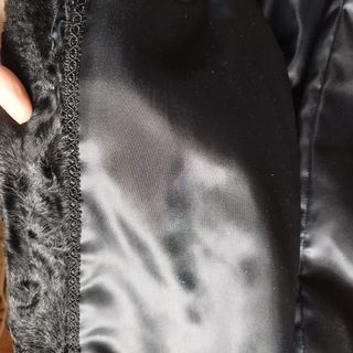 Abrigo piel vintage astracán negro