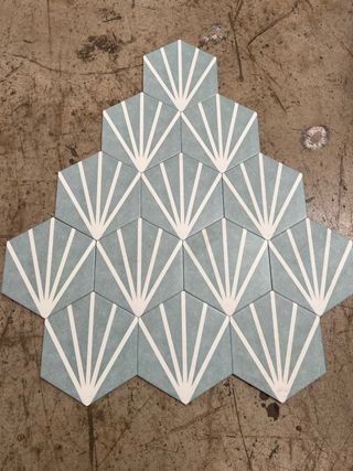 Baldosas decorativas estilo abanico