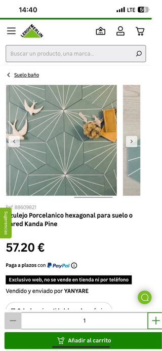 Baldosas decorativas estilo abanico