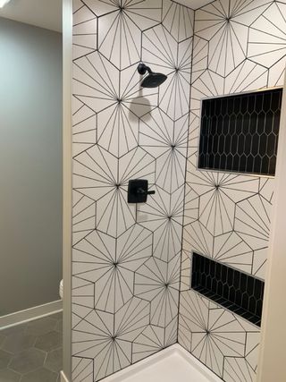 Baldosas decorativas estilo abanico