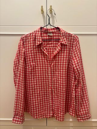 Camisa Esprit cuadros roja mujer