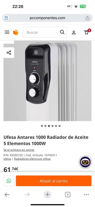 Ufesa Antares 1000 5 Elementos con caja