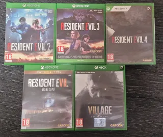 Colección Resident Evil 2, 3, 4, 7, 8 Xbox