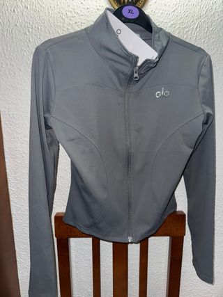 Alo Yoga Sudadera Deportiva Gris Talla M
