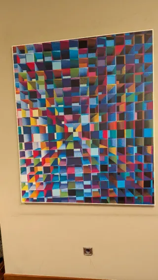 Cuadro grande Op Art Victor Vasarely Multicolor