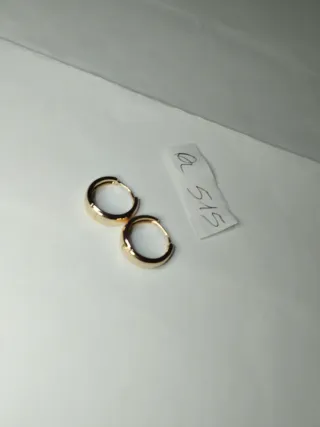 Q515 Orecchini cerchietto uomo inox oro 2,1 cm