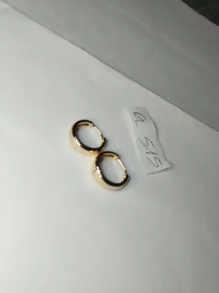 Q515 Orecchini cerchietto uomo inox oro 2,1 cm