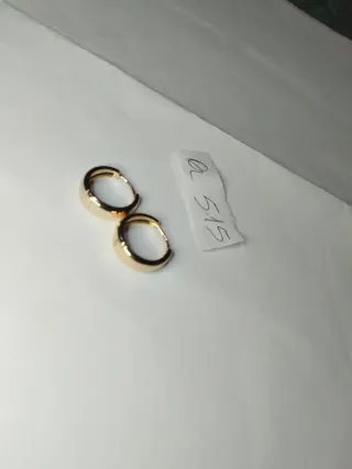 Q515 Orecchini cerchietto uomo inox oro 2,1 cm