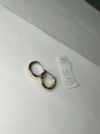 Q515 Orecchini cerchietto uomo inox oro 2,1 cm