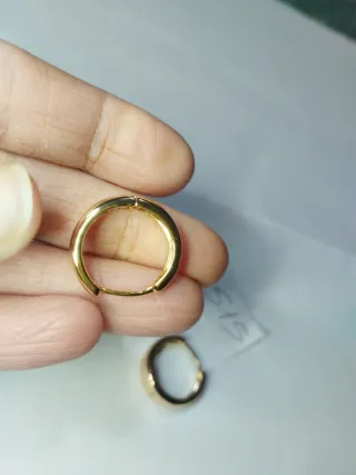 Q515 Orecchini cerchietto uomo inox oro 2,1 cm