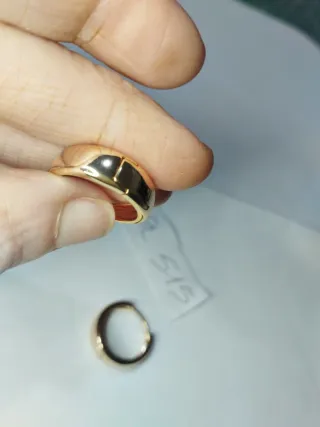 Q515 Orecchini cerchietto uomo inox oro 2,1 cm