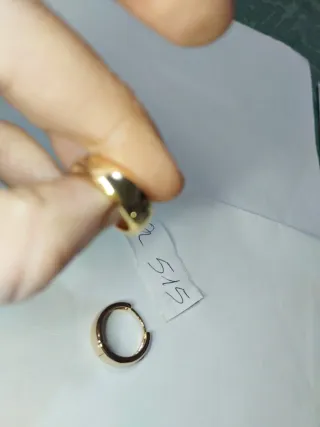 Q515 Orecchini cerchietto uomo inox oro 2,1 cm