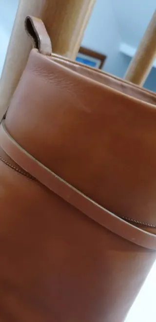 Botas de cuero marrón Salvatore Ferragamo