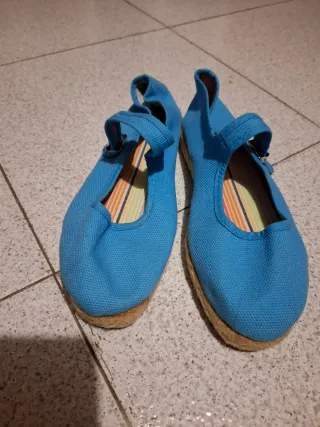 Merceditas esparto azul talla 37