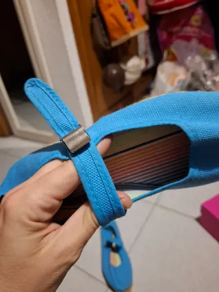 Merceditas esparto azul talla 37