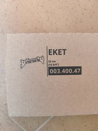 Mueble almacenaje EKET IKEA blanco con riel