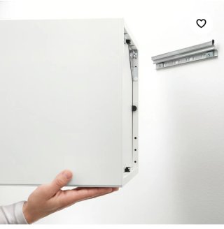 Mueble almacenaje EKET IKEA blanco con riel