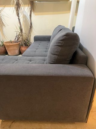 Sofá Cama Chaise Longue Gris