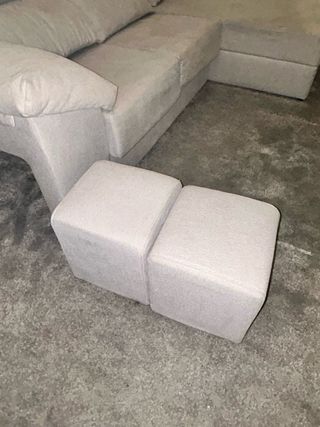 Sofá modular gris claro